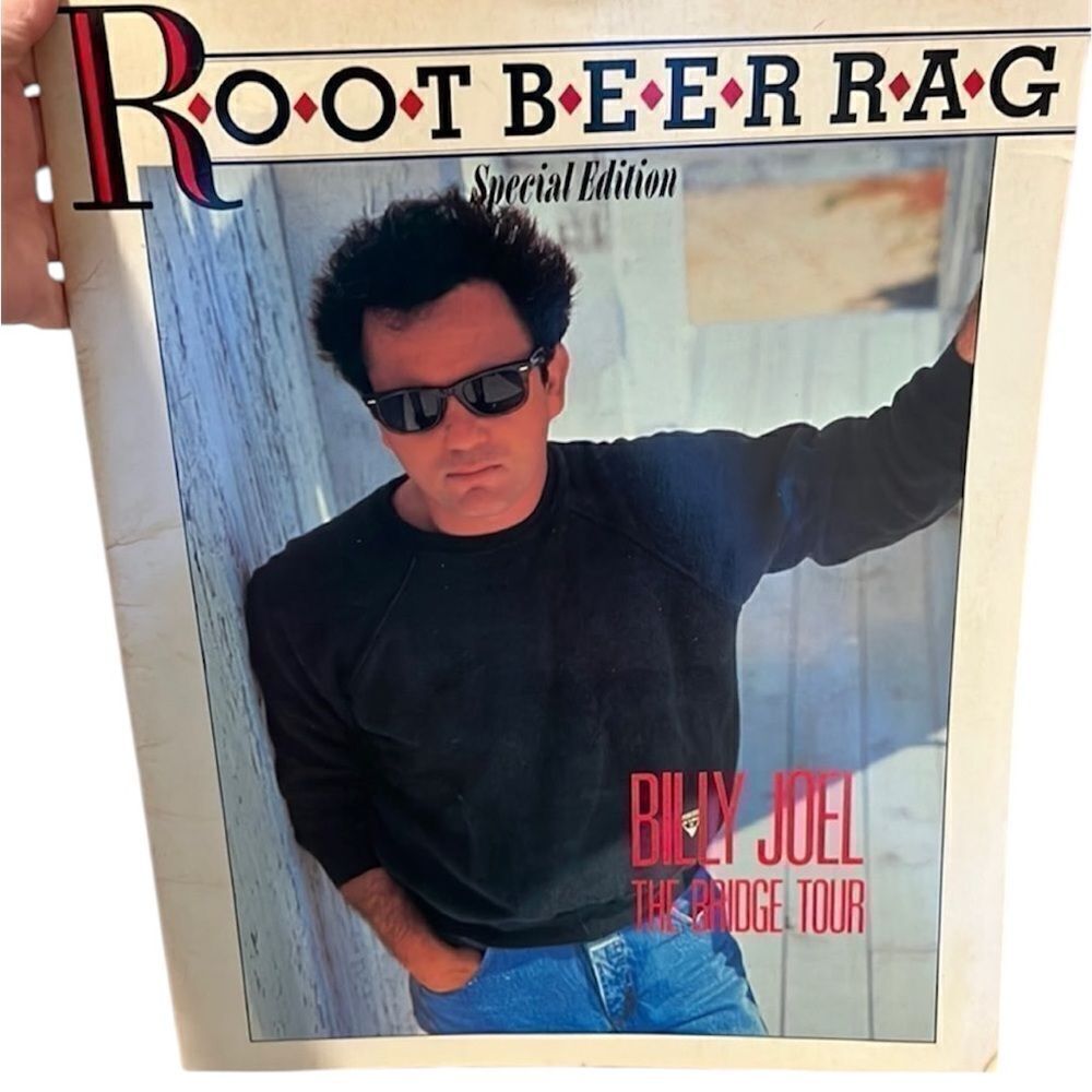 Vintage 1986 Billy Joel The Bridge Tour special addition Root Beer Rag book GVC